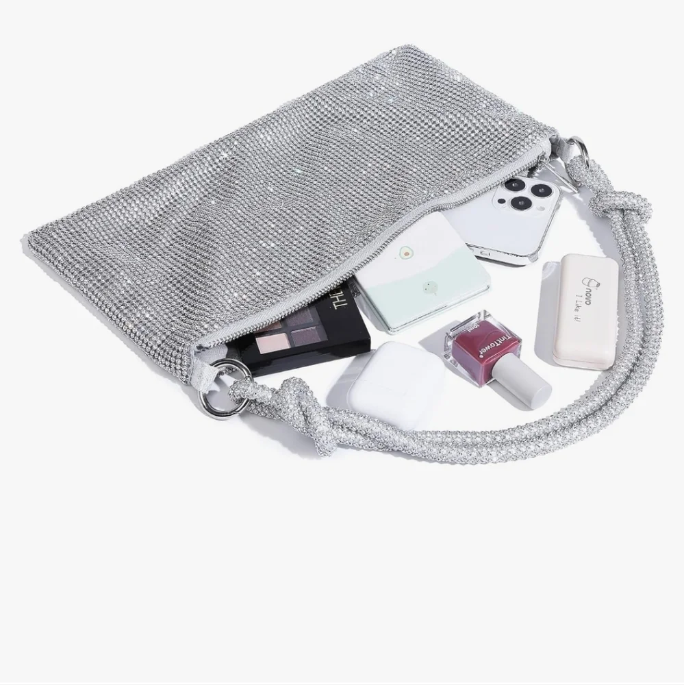 Elegant Silver Rhinestone Women's Bag - Picture 8 of 16